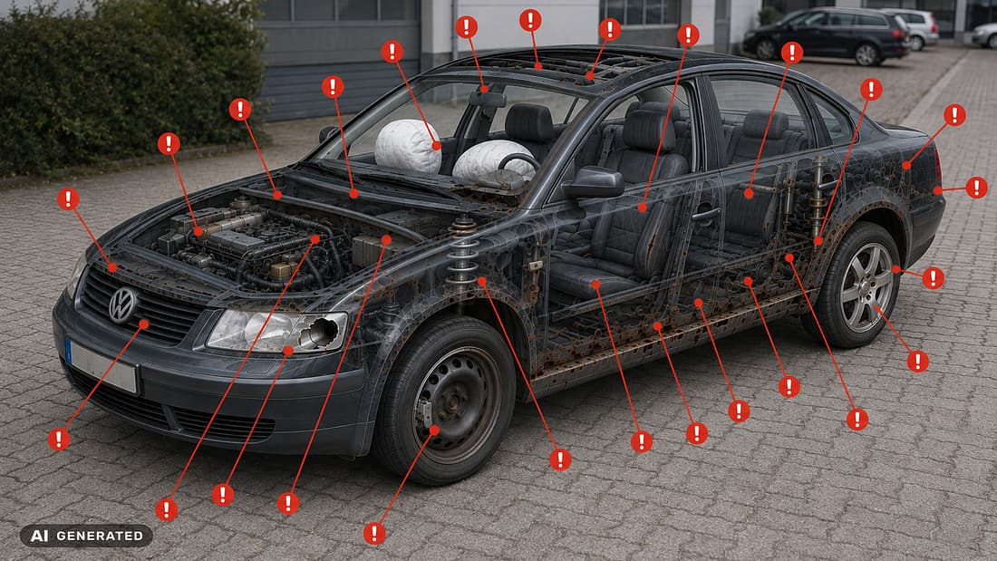 Polis 50 kusurlu VW Passat’ı trafikten men etti