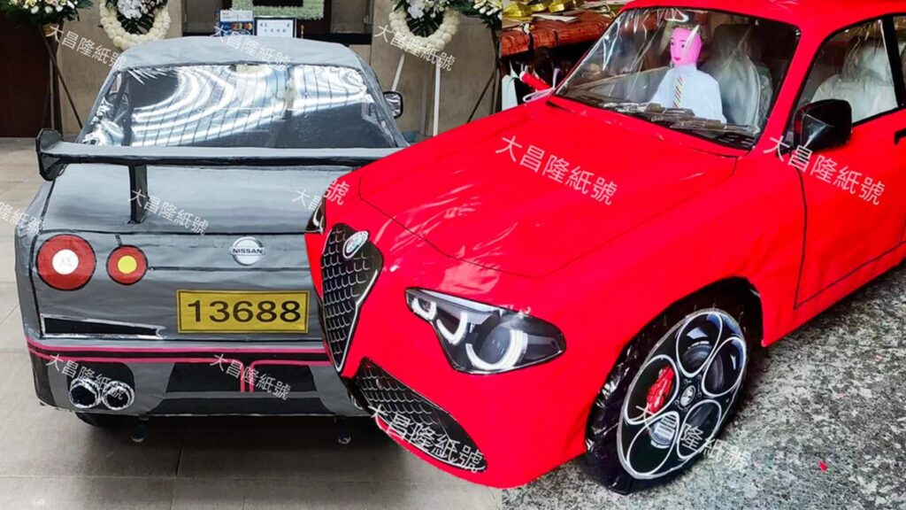Öbür dünyaya Porsche ile gitmek: Kağıttan otomobil sanatı